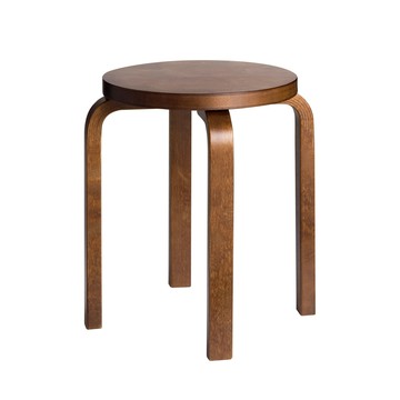 北歐櫥窗 Artek Stool E60 四腳圓凳（胡桃木色）