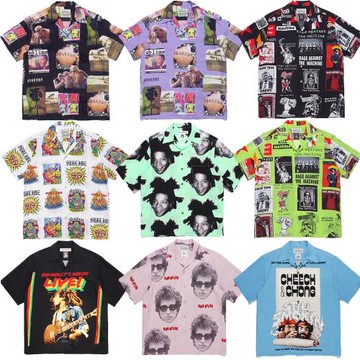 LIFE WACKO MARIA復古畫報印花短袖襯衫休閑夏威夷寬松T恤男女