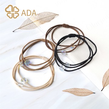 ADA仿水晶高彈力髮束黑咖-4入