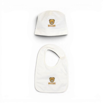 MOSCHINO Kids UB 禮盒組-帽子圍兜