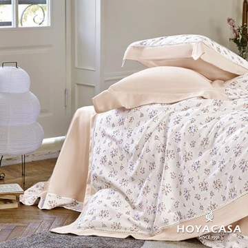 HOYACASA 100%天絲枕套床包三件組-月下花語(加大)
