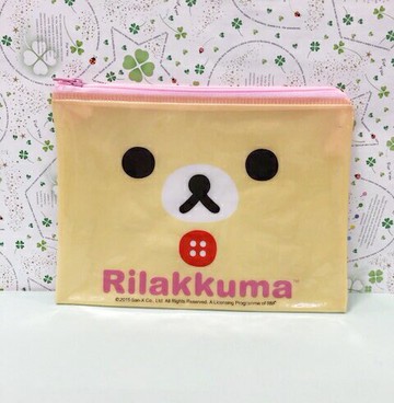 【震撼精品百貨】Rilakkuma San-X 拉拉熊懶懶熊 拉拉熊單層拉鍊收納包-妹妹#19339 震撼日式精品百貨