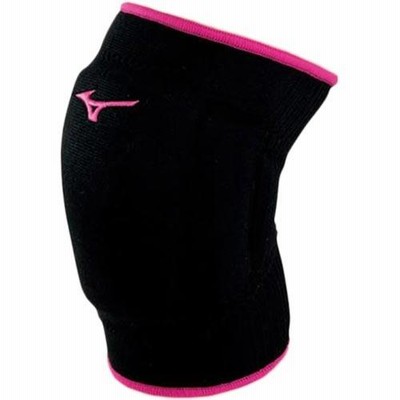 ミズノ MIZUNO 膝サポーター 1個入り V2MY8024 97 ブラック×ベリーピンク レディース バレーボール ひざ 保護 部活 トレーニング スポーツ サポーター