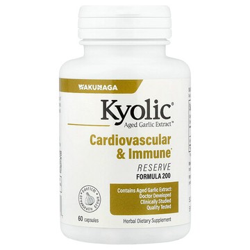Kyolic, 陳蒜提取物，心血管和機體抵抗，保留配方 200，60 粒膠囊（每粒膠囊 600 毫克）