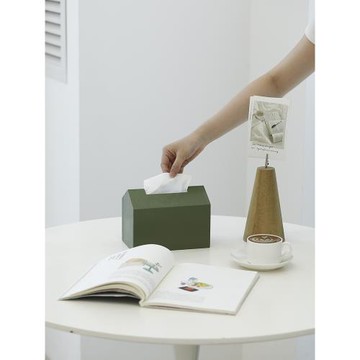 【特價清倉】ins風紙巾盒北歐莫蘭迪色紙巾抽 木頭房子造型抽紙盒