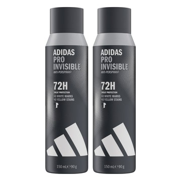 adidas 愛迪達 男用制汗爽身噴霧 無痕乾爽  2瓶  150ml