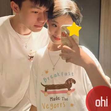 【ohi】情侶裝 潮T 情侶t 韓版短袖T恤短袖上衣 短袖t恤 女裝 顯瘦上衣 衣服 寬鬆上衣 ATSD289
