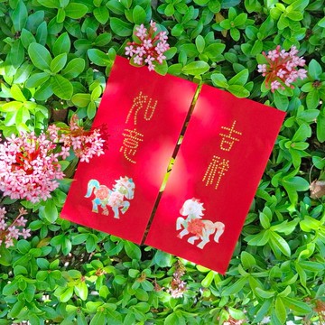 【GFSD】璀璨萬用紅包袋-【牡丹布花馬系列】 -  二入一組