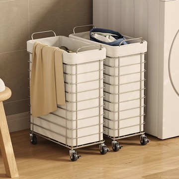 免運可開票 超低價 工廠直銷 臟衣簍方形家用衣物分類收納籃衛生間大容量可移動臟衣服收納筐 出貨快pyy3070