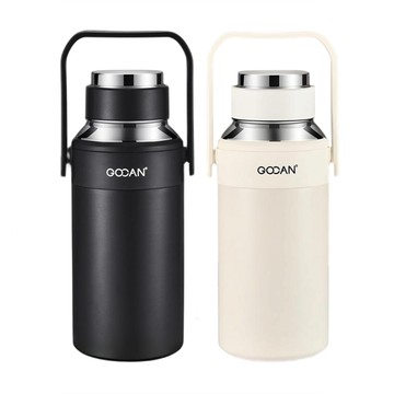 Hovelo 戶外大容量手提保溫壺 1200ml 一蓋兩用 保冷瓶 316不鏽鋼保溫杯 悶茶壺 外露營水壺