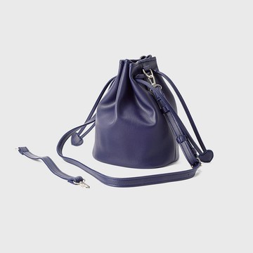 糖果系束口大水桶包 手提肩背兩用可替換 Purplish blue / 紫藍