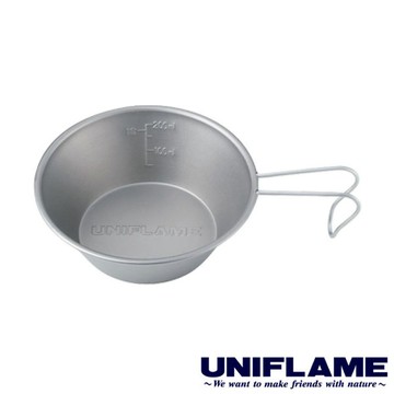 【日本UNIFLAME】鈦提耳碗420ml 露營碗 登山杯 野餐 U668641