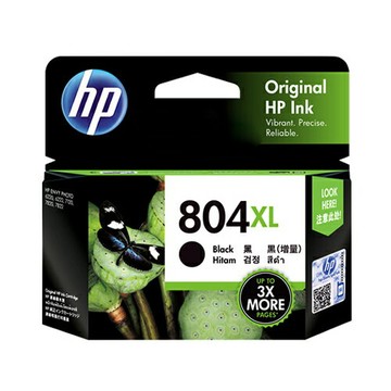 HP 黑色高容量原廠墨水匣 / 盒 T6N12AA 804XL【APP滿額下單4%點數(單一帳號最高1000點)】7/31止