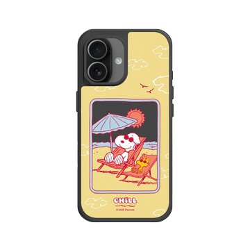 iPhone 17 SolidX 黑 - 史努比 Snoopy - 曬太陽