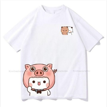 【台灣發貨】夏季新款 純棉短袖 一二布布衣服 一二布布情侶衣 男生短袖T恤 女裝上衣 男女同款上衣 衣服 短袖 夏裝T恤
