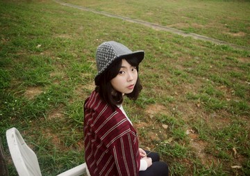 設計手作-漸層暖灰毛呢拼接山丘帽 漁夫帽