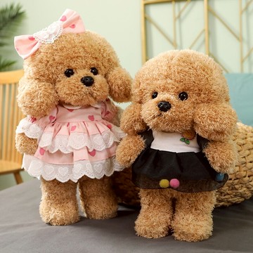 仿真泰迪狗公仔毛絨玩具狗狗玩偶小狗兒童安撫娃娃床上睡覺抱女生