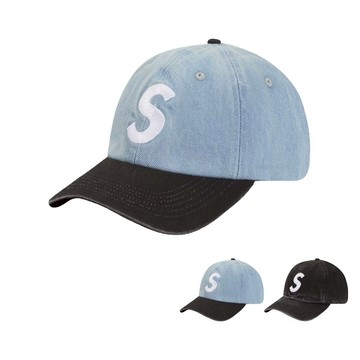 SUPREME PIGMENT COATED 2-TONE S LOGO 6-PANEL 老帽 (FW25H21)