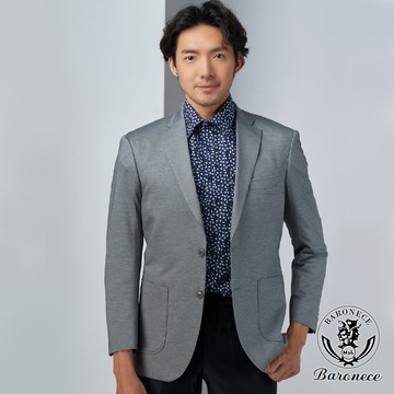 【BARONECE】微正式棉混輕休閒西裝＿灰(524310-03)