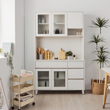 完美主義│Bella 4尺高背多功能岩板收納餐櫃 櫥櫃 大理石岩板 廚房收納 多功能收納【X0127】