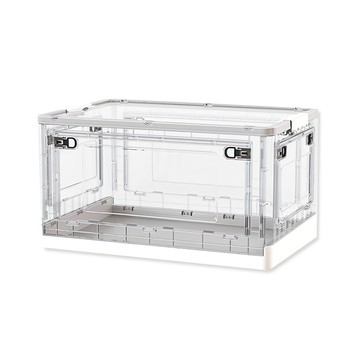 BangJiaShi 幫家適 折疊收納箱五開門  透白色  大號(80L)  1個