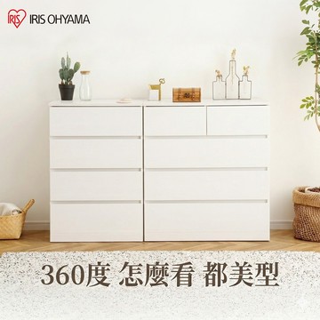 IRIS OHYAMA 木製收納櫃 WCH-590(灰白色專色) (餐廚櫃/抽屜櫃/儲物櫃/置物櫃/衣櫃)