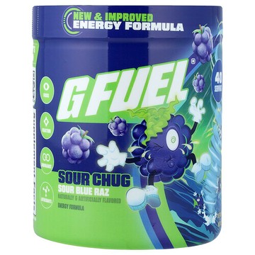 G FUEL, 能量配方，酸味飲品，酸藍樹莓味，9.6 盎司（272 克）