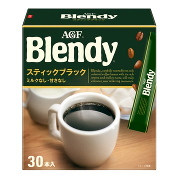 AGF Blendy 經典無糖黑咖啡  2g  1盒  30包
