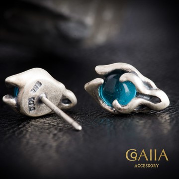 S925純銀耳環。龍玉 | DD