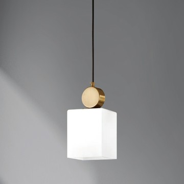 方形白玉玻璃吊燈 F85-09-K3345