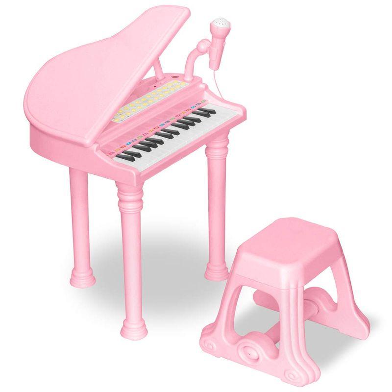 RiZKiZ グランドピアノ ピンク ミニピアノ 知育玩具 3歳 キッズ用