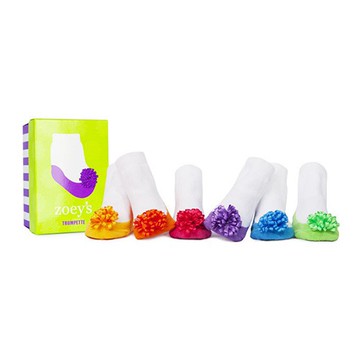 美國Trumpette俏皮柔依嬰兒襪子 6入(0-12m)