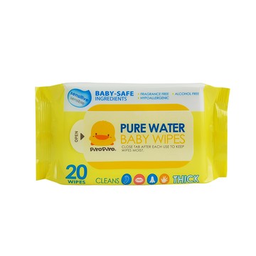 PiYOPiYO 黃色小鴨 EDI 超純水嬰兒濕紙巾  20張  1包