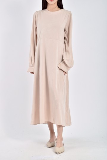 加購優惠(M) cabinet質感後綁帶杏色洋裝