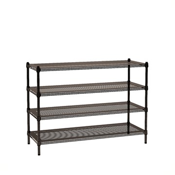 [客尊屋]粗管/沖孔/45x120x90hcm 黑武士沖孔 四層架黑武士