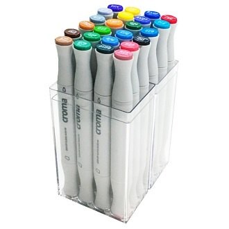 缺貨 美國croma 軟毛雙頭 X5 麥克筆 透明盒 24色/組 4811-024