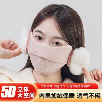 【台灣出貨】護耳面罩 立體二合一口罩 可拆卸 防風口罩 加絨加厚 騎車防寒 男女通用 防風面罩 保暖透氣口罩