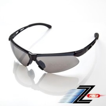 Z-POLS 舒適運動型系列 質感亮黑框搭配水銀鏡面 PC-UV400防爆鏡片運動眼鏡新上市