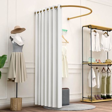 試衣間 商場服裝店試衣間簡易U型更衣室便捷式換衣間簡易墻角試衣間門簾 風馳