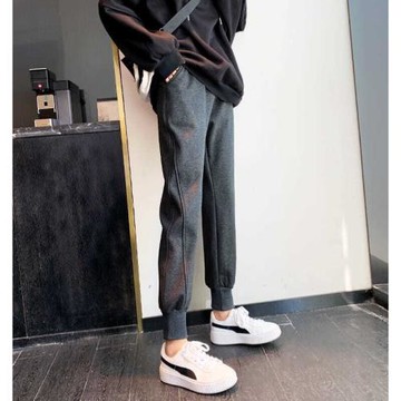 加絨運動褲女秋冬季2025新款寬松束腳哈倫褲加厚高腰顯瘦休閑衛褲