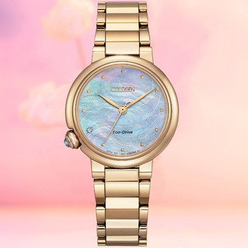 CITIZEN星辰 L系列 光動能 流光時尚腕錶 30mm/EM0919-85Y