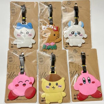 卡通自嘲熊Chiikawa黑皮草裙KT星之卡比行李牌小掛件行李箱小飾品