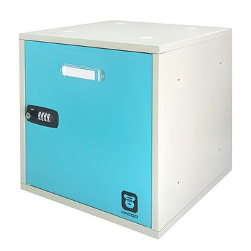 KINCOO 台灣金庫王 組合式置物櫃 LOC-1 350x350x350mm 台灣製造 專業設計簡約風格  水藍色