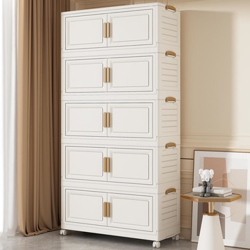 免運/開票 免安裝零食置物架塑料折疊收納櫃多層儲物櫃子家用客廳雜物收納架S083快速出貨