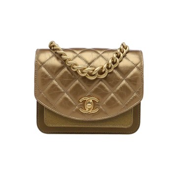 CHANEL AS0784 荔枝紋鏈條包郵差包 (2019)