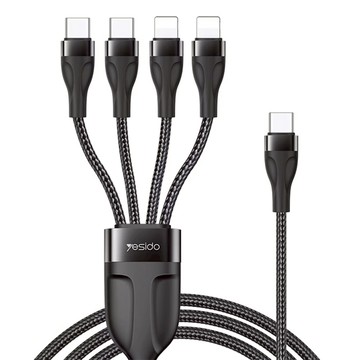 yesido 一分四數據線TC接口  黑色  1條