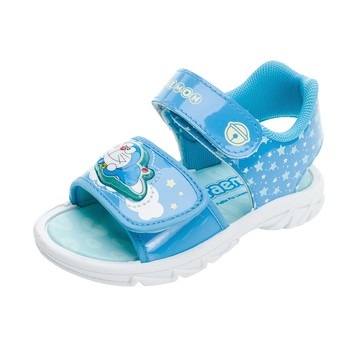 【哆啦A夢】童鞋 電燈涼鞋 藍/DMKT47466