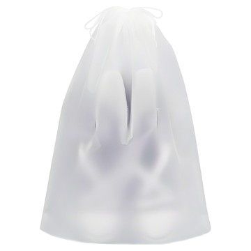 comet 半透明防水材質旅行用鞋子收納袋 10入 大型  白色