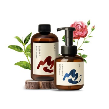 【APP限定-山茶+洗手慕斯】山茶洗頭/洗澡水250mL*1+玫瑰天竺葵洗手慕斯430mL*1