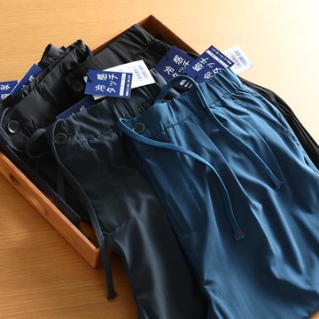 滿分推薦！冷感科技外貿男裝工廠尾貨夏季新款輕薄透氣休閑九分褲